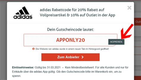 adidas gutscheincode 2023